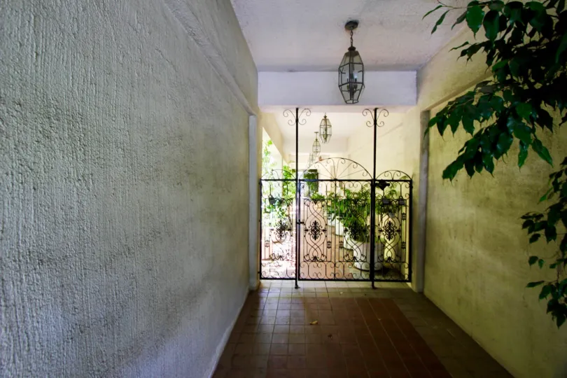 A cool, inviting entry way at the Coral Tree community.
