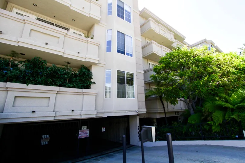 Gated parking entrance to The Excelsior condos