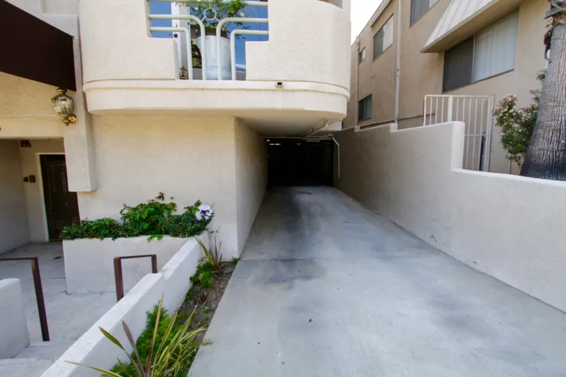 Private gated garage entrance at Kiowa Gardens condos