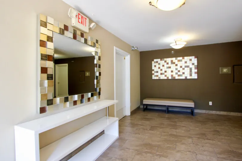 The Mayfield Plaza lobby located in Brentwood, California