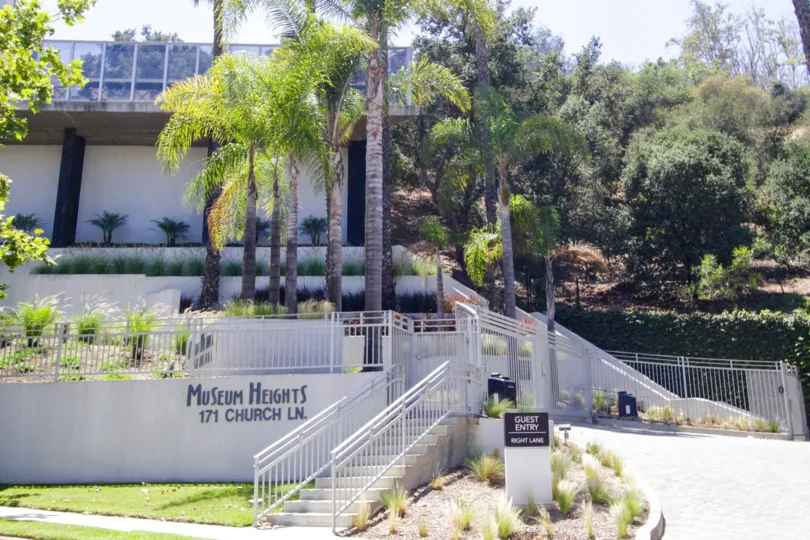 Museum Heights guest parking entrance