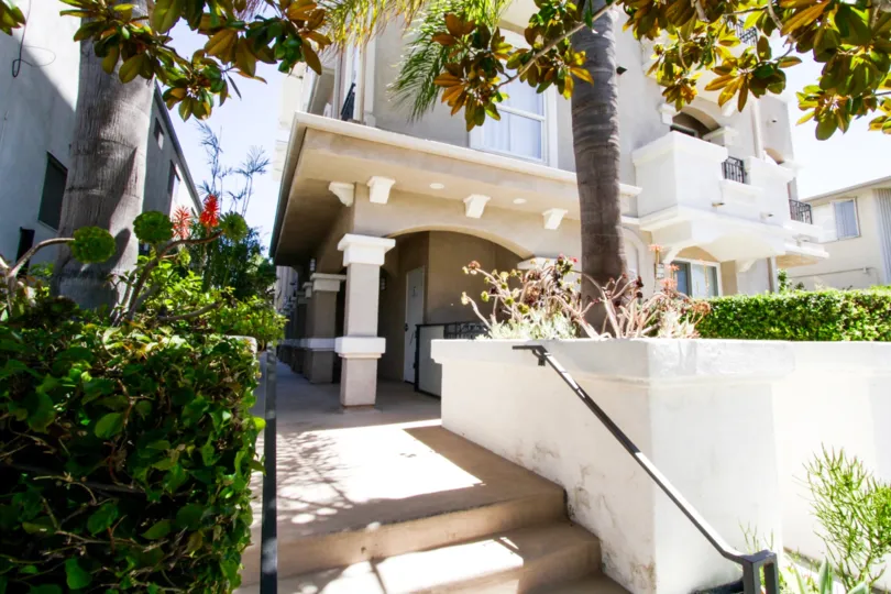 Stairs leading to The Portofino entry