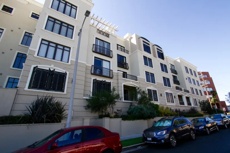 The Westgate condo building is contemporary in design