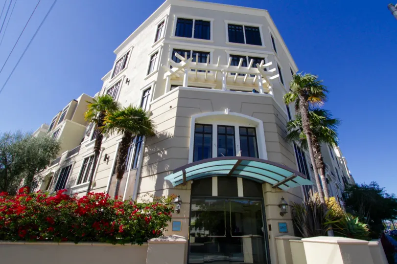 Glass canopy covers The Westgate entry