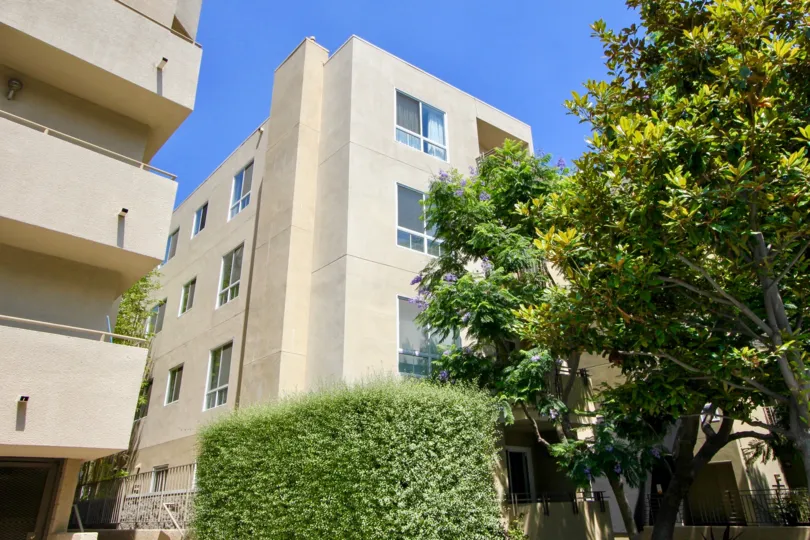 crispy and neatly green apartments of Wellesley Manor, Brentwood, california