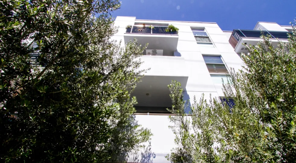 Balconies extend out over the Westgate Dorothy entrance