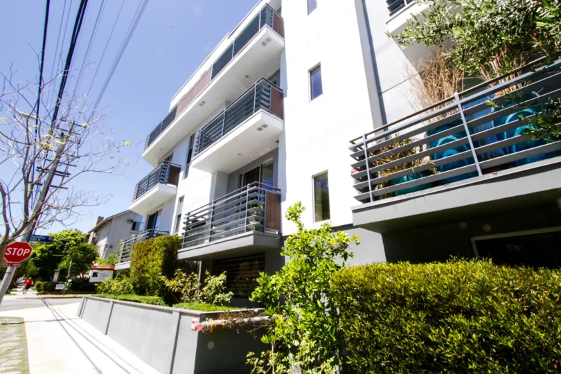 Open slate metal railed balconies at Westgate Dorothy condos