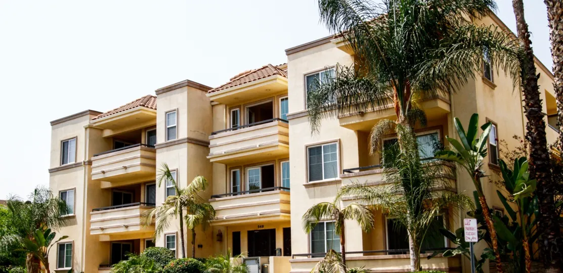 The balconies at 13 Palms in Burbank California