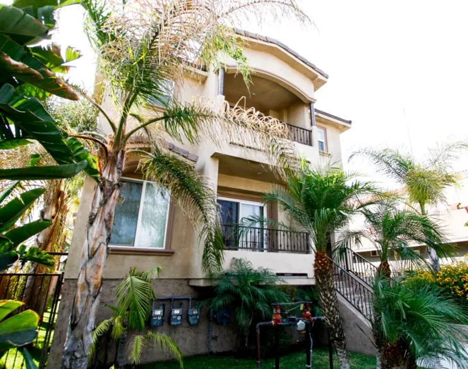 The landscaping around 2243 N Buena Vista St in Burbank California