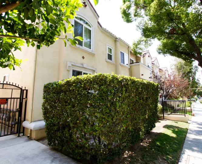 The landscaping around 300 E Providencia Ave