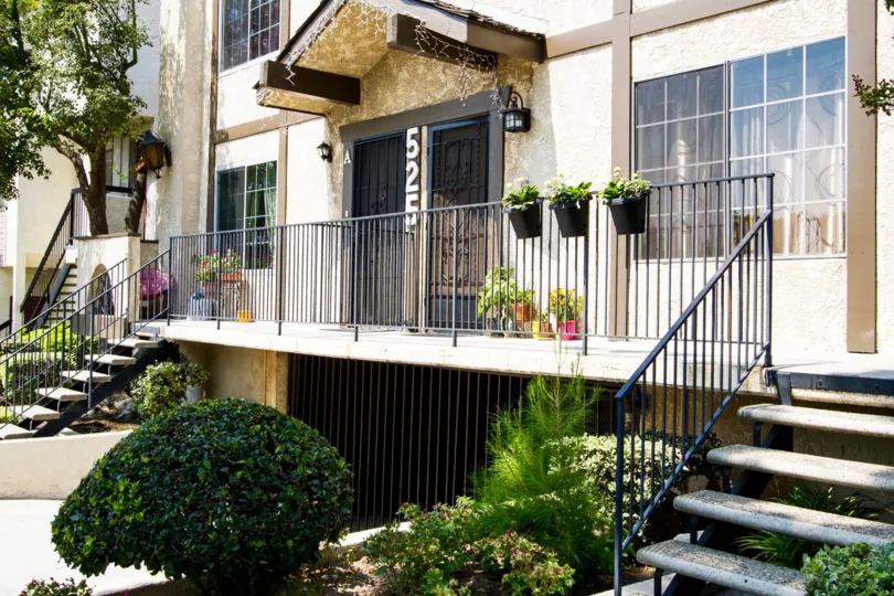 The address of 525 E Verdugo Ave written on the building