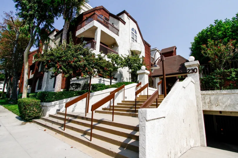 The stairs leading up to Bethany Woods South
