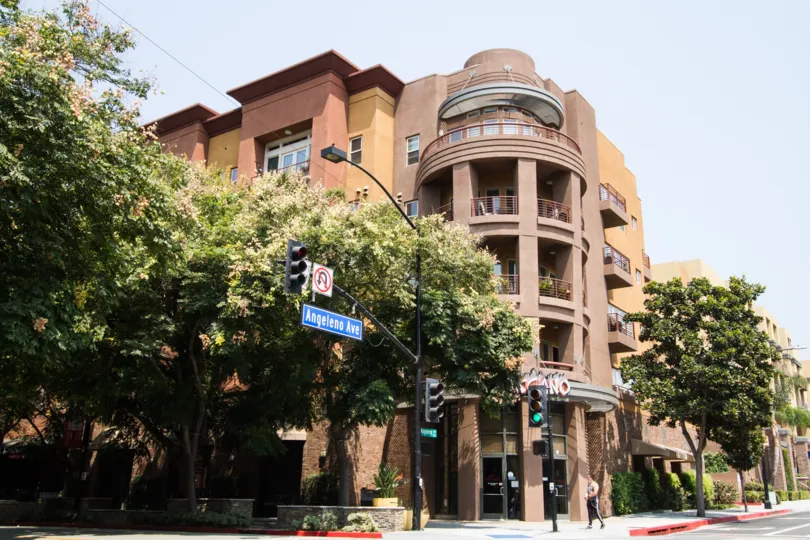The architecture of the Burbank Village Walk in Burbank California