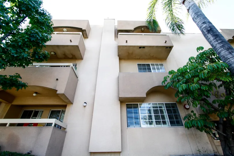 The balconies at Casa Eva II in Burbank California