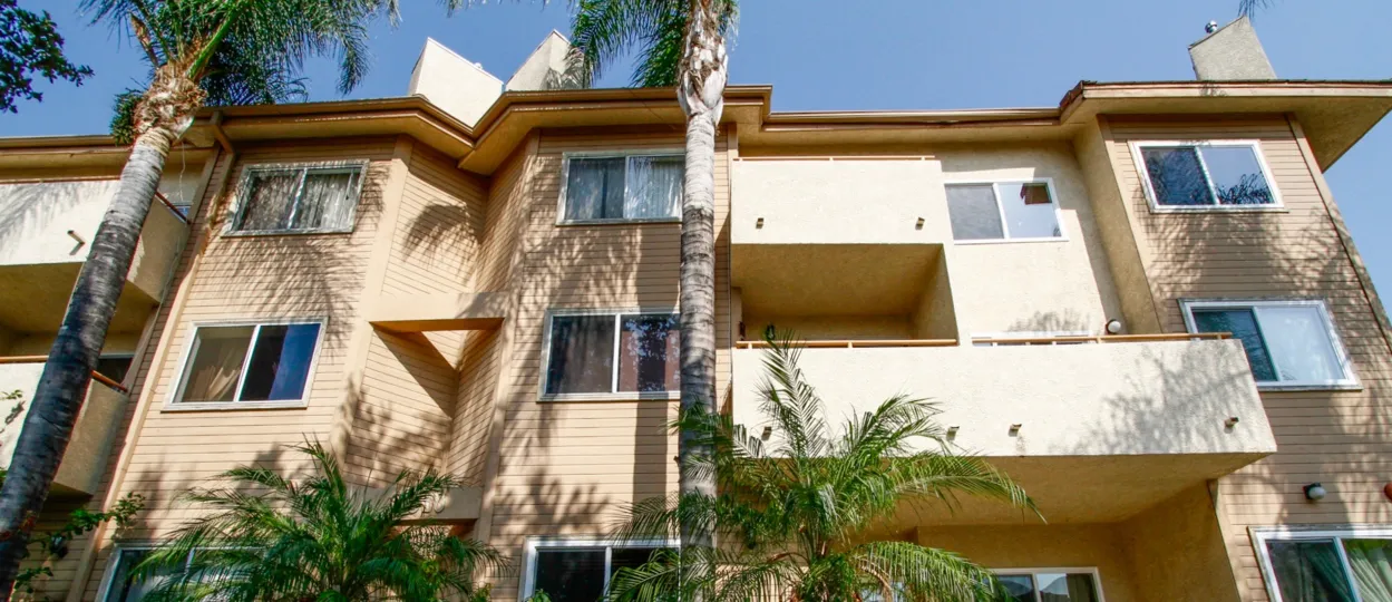 The balconies seen at Fairview Homes in Burbank California