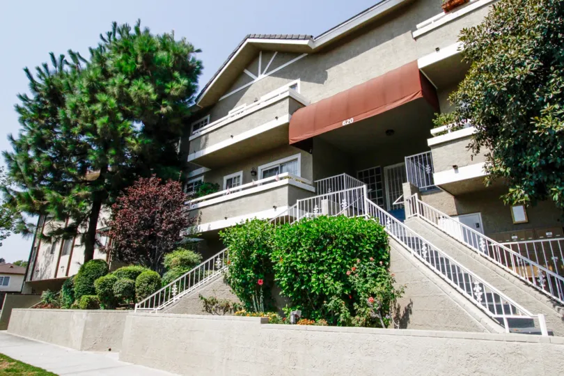 The balconies at Gateway Condos in Burbank California