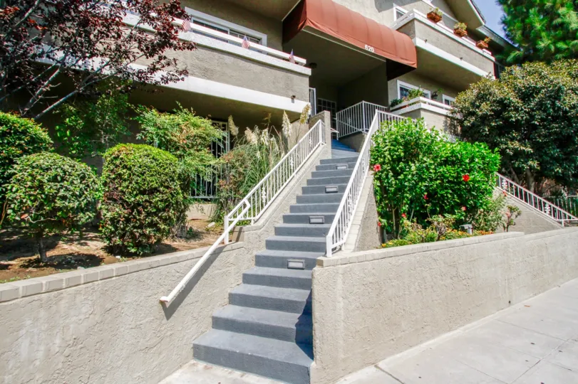 The stairs leading to the entrance of Gateway Condos