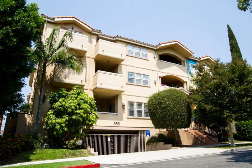 The balconies seen at Habitat East in Burbank California