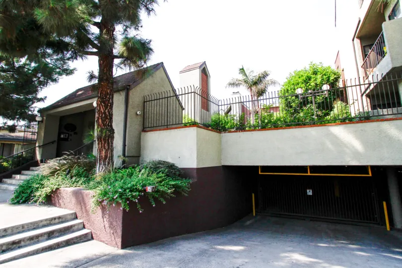 The parking for McCambridge Townhomes in Burbank California
