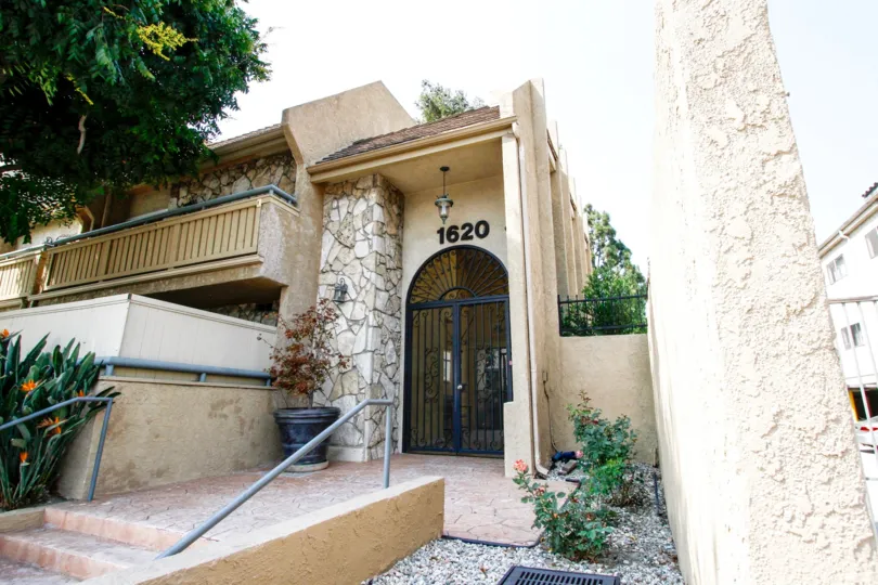 The entrance into Metrowalk Townhomes