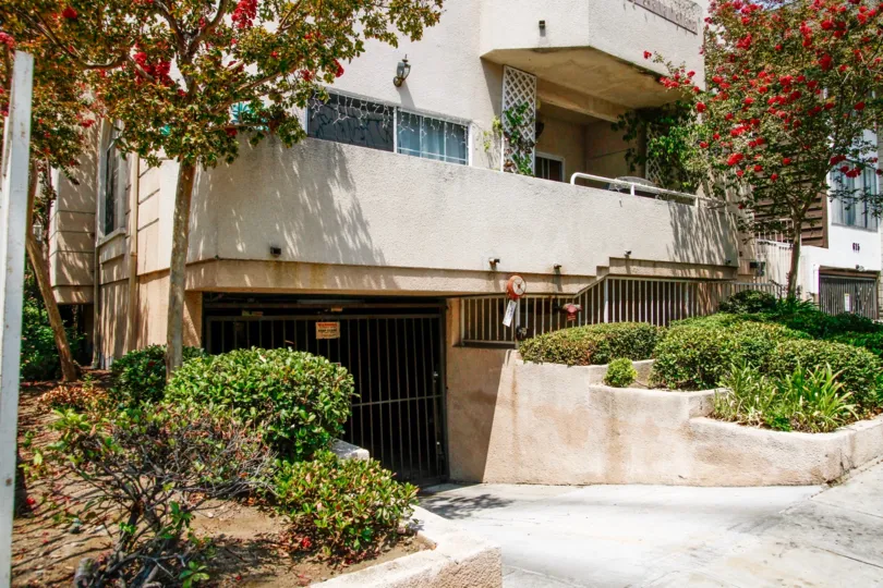 The parking for Olive Townhomes in Burbank California