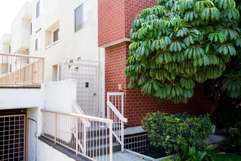 The side entrance at Providencia Gardens in Burbank California