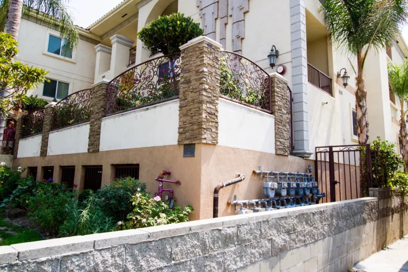 The terrace at The Angeleno Regency