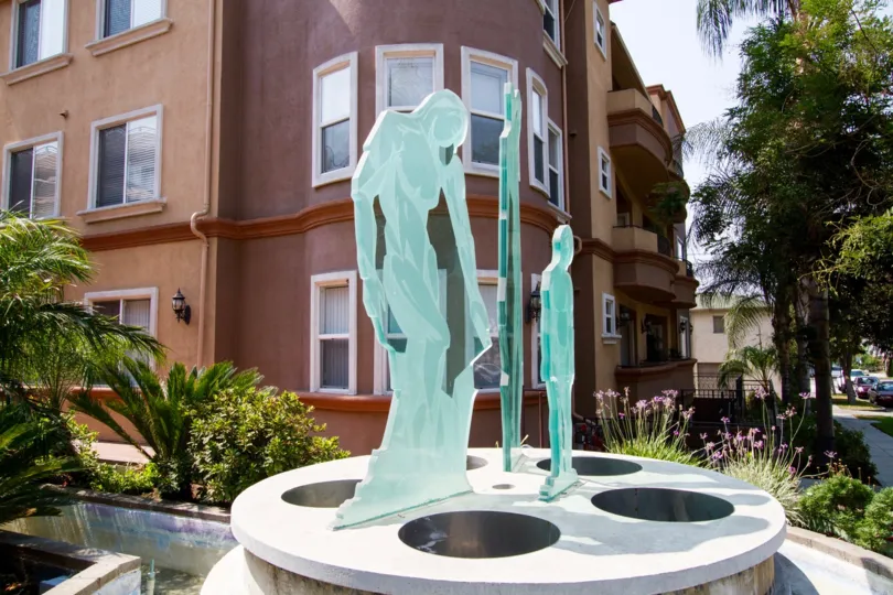 The scuplture seen at Valencia Court