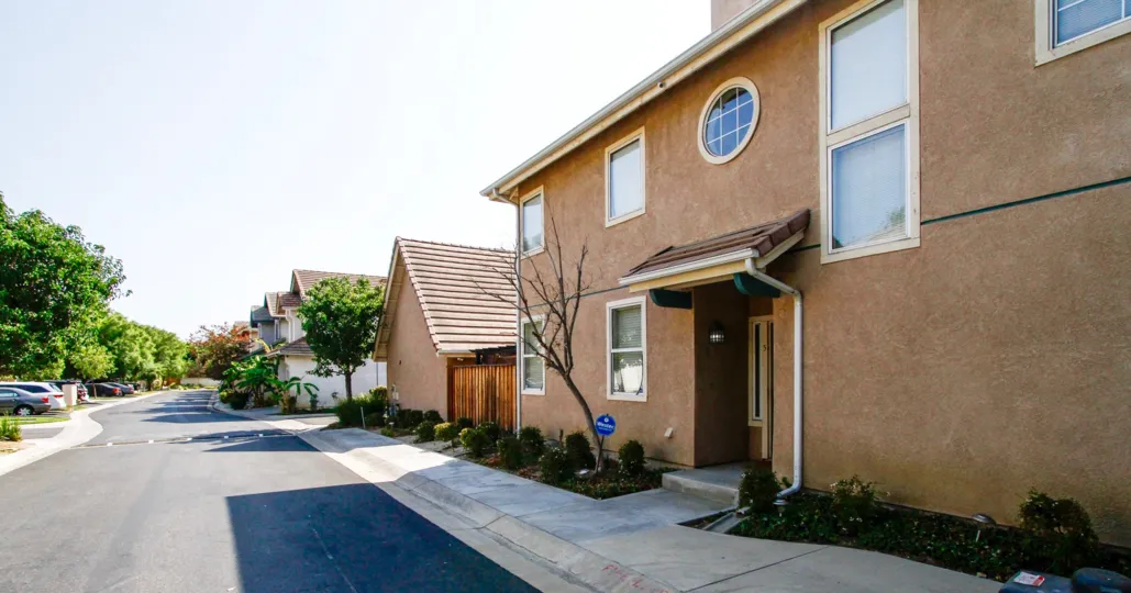 The entrance into 20832 Valerio St