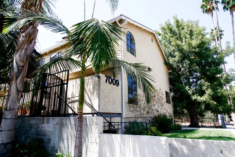 The landscaping seen around 7009 Remmet Ave in Canoga Park California
