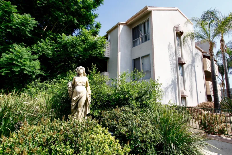 The landscaping around 7640 Oso Ave