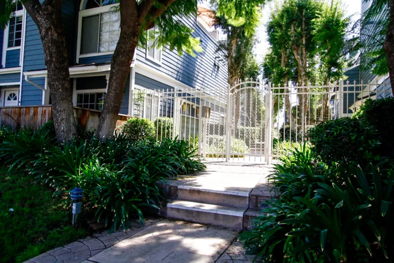 The entryway into the Country Walk Topanga complex