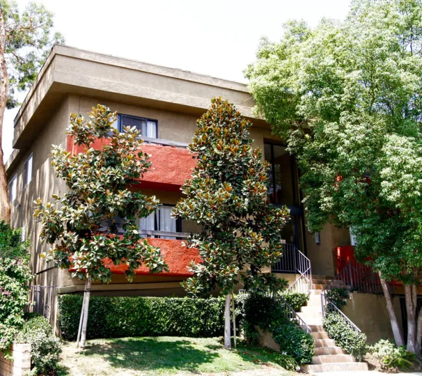 The landscaping seen around Fountain Creek Villas in Canoga Park California