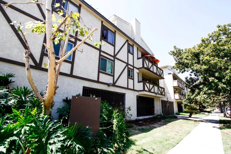 The landscaping seen around Jordan Terrace