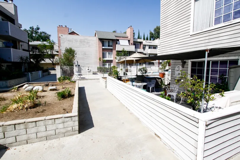 The walkway through Keswick Villas