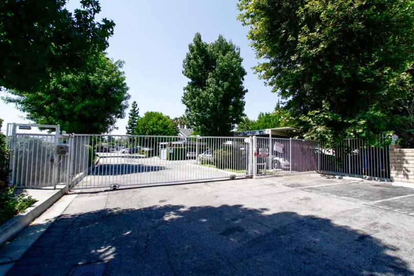 The gate into Startford Terrace in Canoga Park California