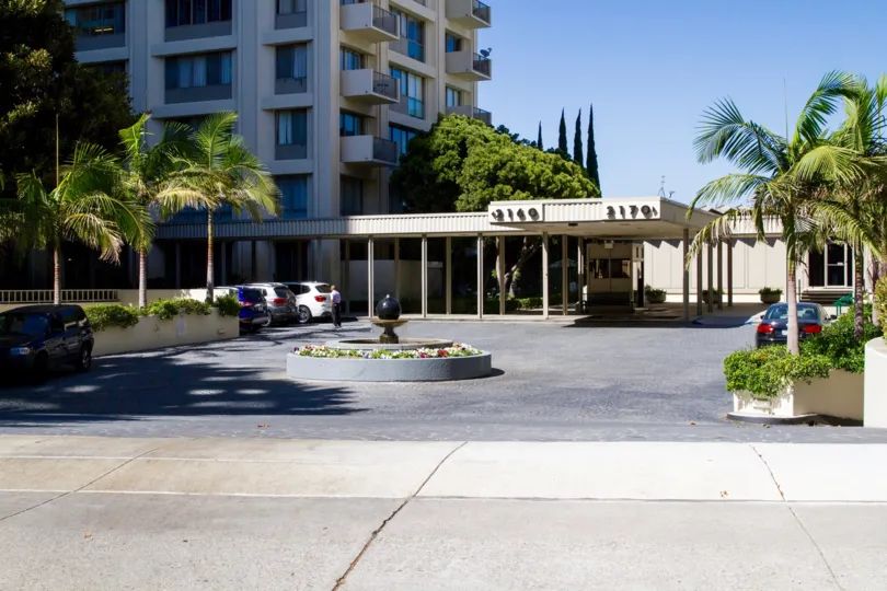 Century Park East shares a courtyard between the two towers