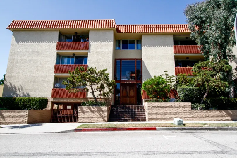 The landscaping seen outside the Doverwood West in Culver City