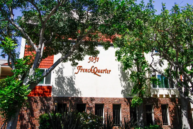 The French Quarter  name on the building in Culver City