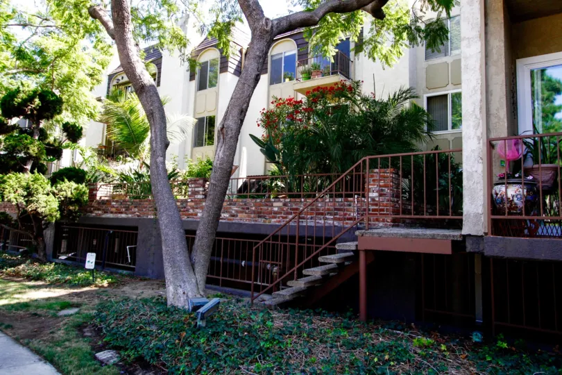 The landscaping at Green Valley Condominiums