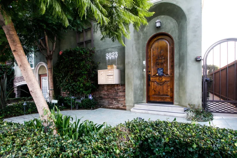 The door into Huron Gardens Townhomes