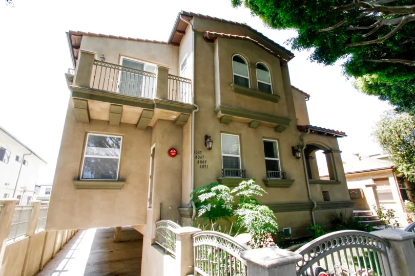 The balcony at Lincoln Townhomes in Culver City