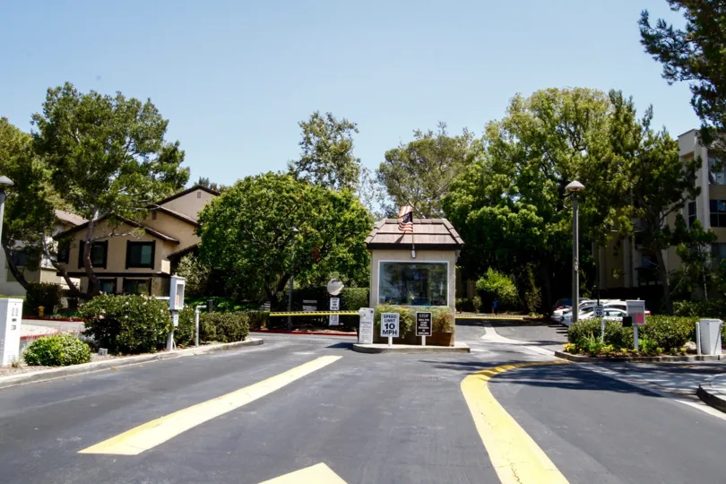 The security booth at Raintree Condominiums
