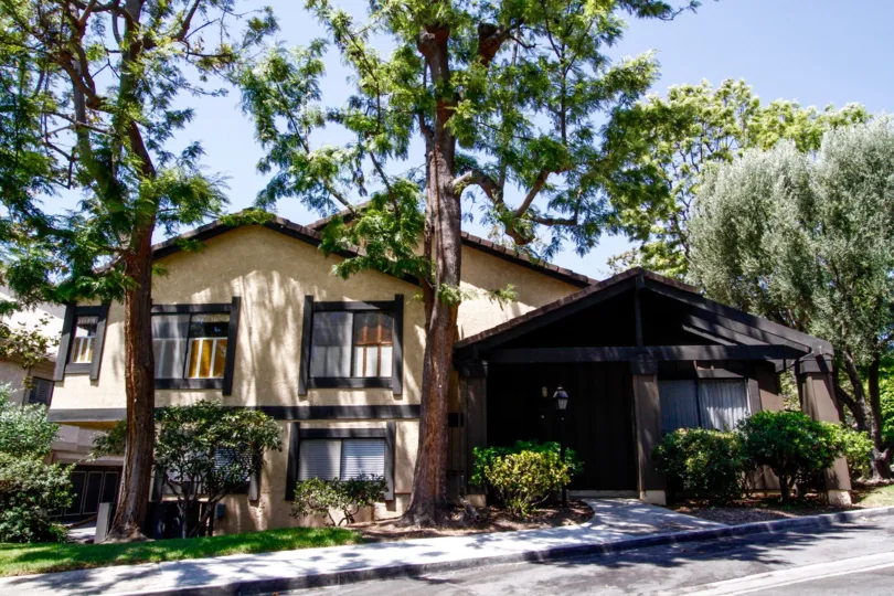 The sidewalk in front of Raintree Condominiums in Culver City