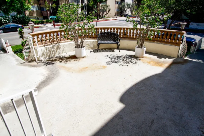 The balcony at Sumner House in Culver City