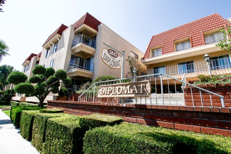 The sign announcing The Diplomat