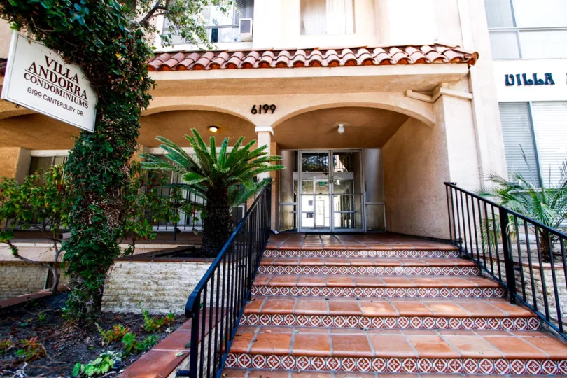 The stairs up to Villa Andora