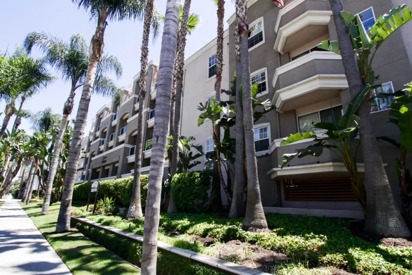 Professionally landscaped grounds surround 1500 Ocean