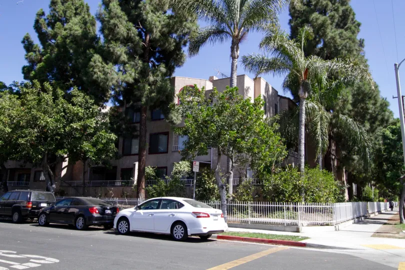 Well landscaped grounds surround Genesis