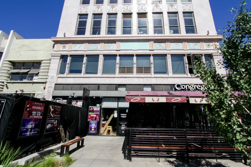 Shops line the first floor area of Insurance Exchange Lofts